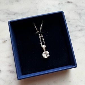 Elegant Swarovski Crystal Solitaire Pendant Necklace